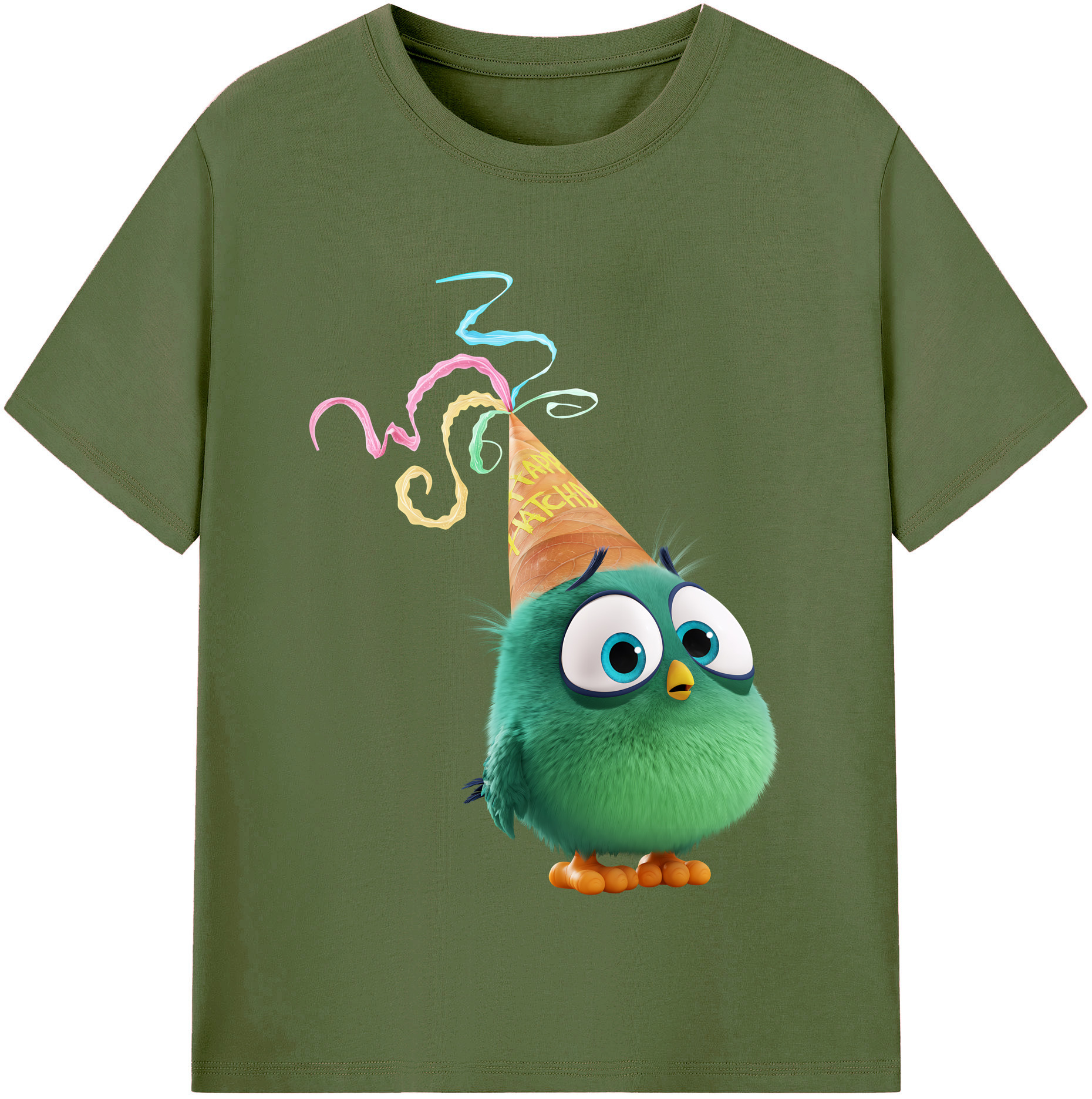 （画像用） Angry Birds アングリーバード 綿100％半袖Tシャツ（フロントプリント）